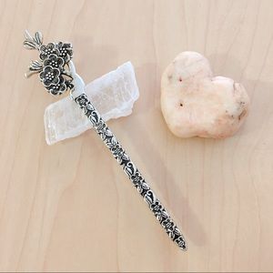 🌸 Silver Cherry Blossom Hair Stick